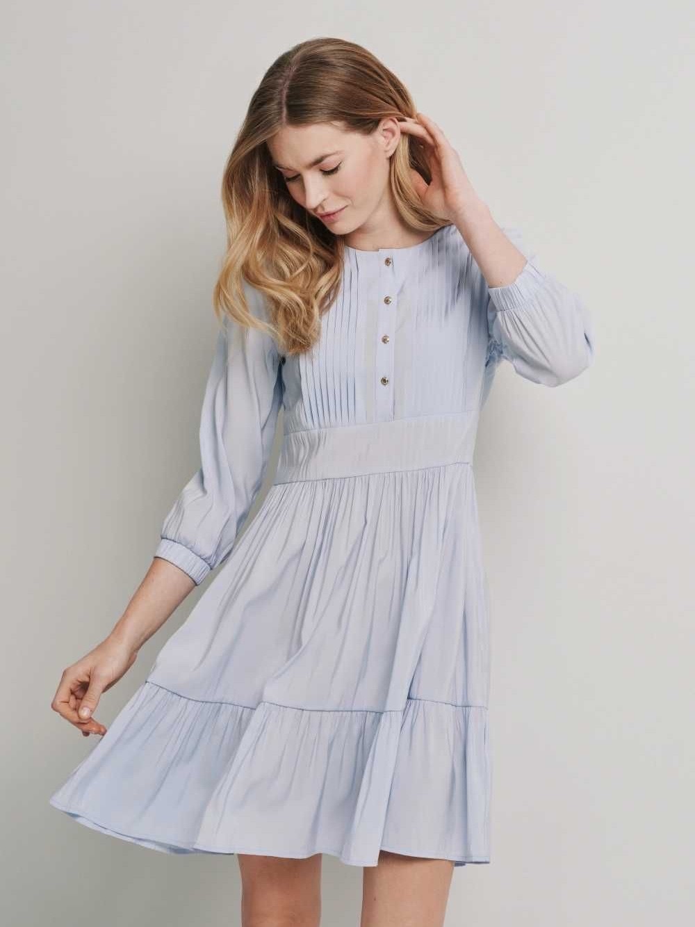 Ochnik Blue pleated dress